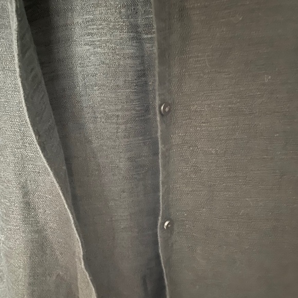 Linen blend button down cardigan - Picture 2 of 7